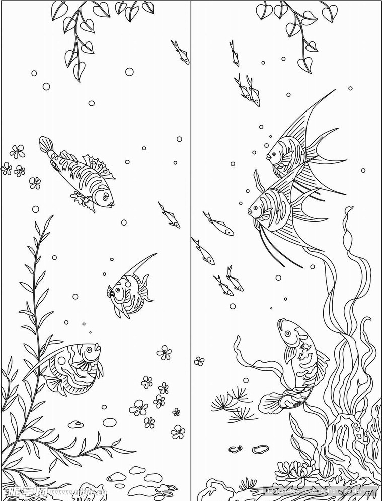 艺术玻璃 海底世界