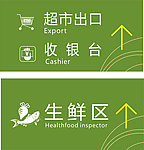 超市指示牌
