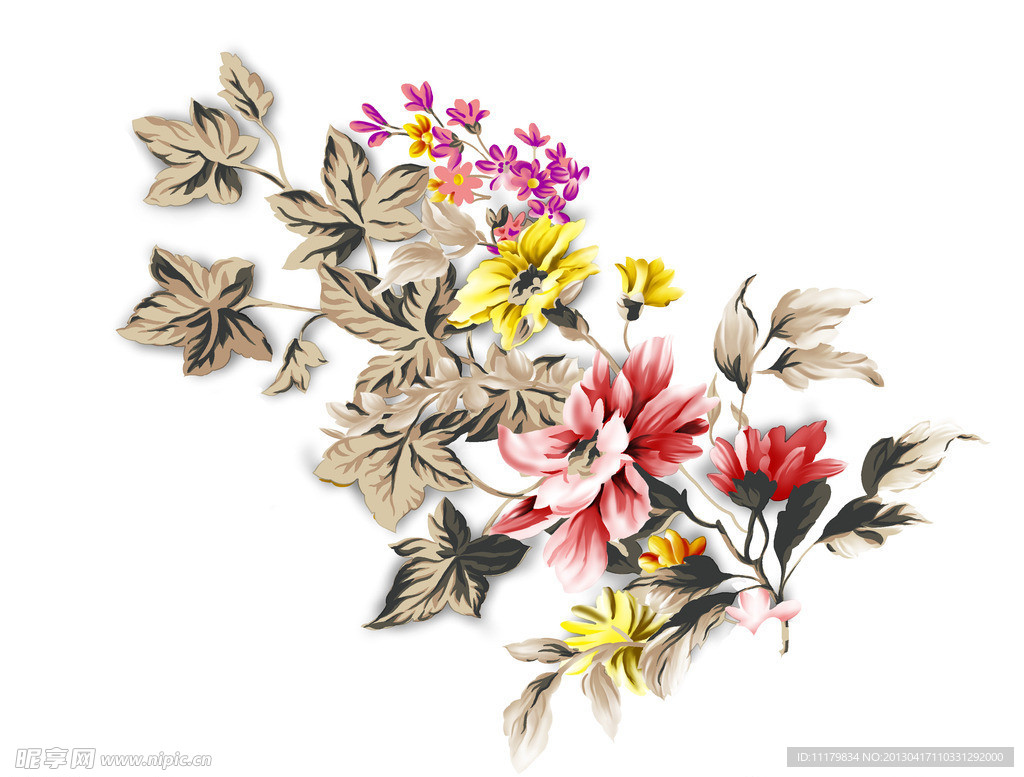 鲜花别致高贵漂亮分层