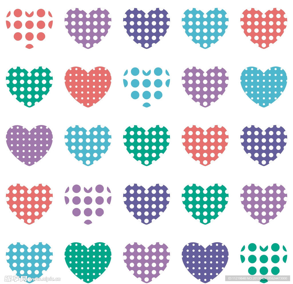 爱心 心型 点点