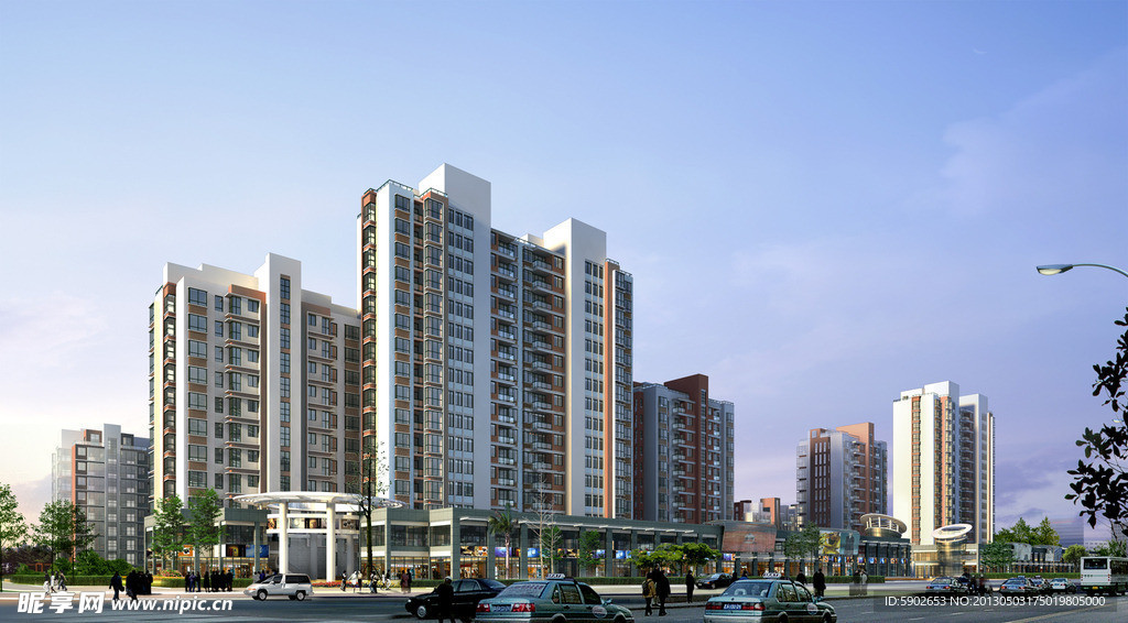 高层住宅效果图