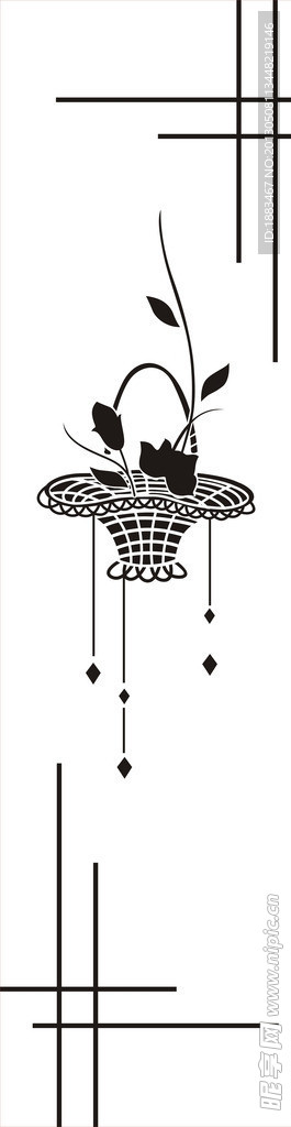 花篮 线条