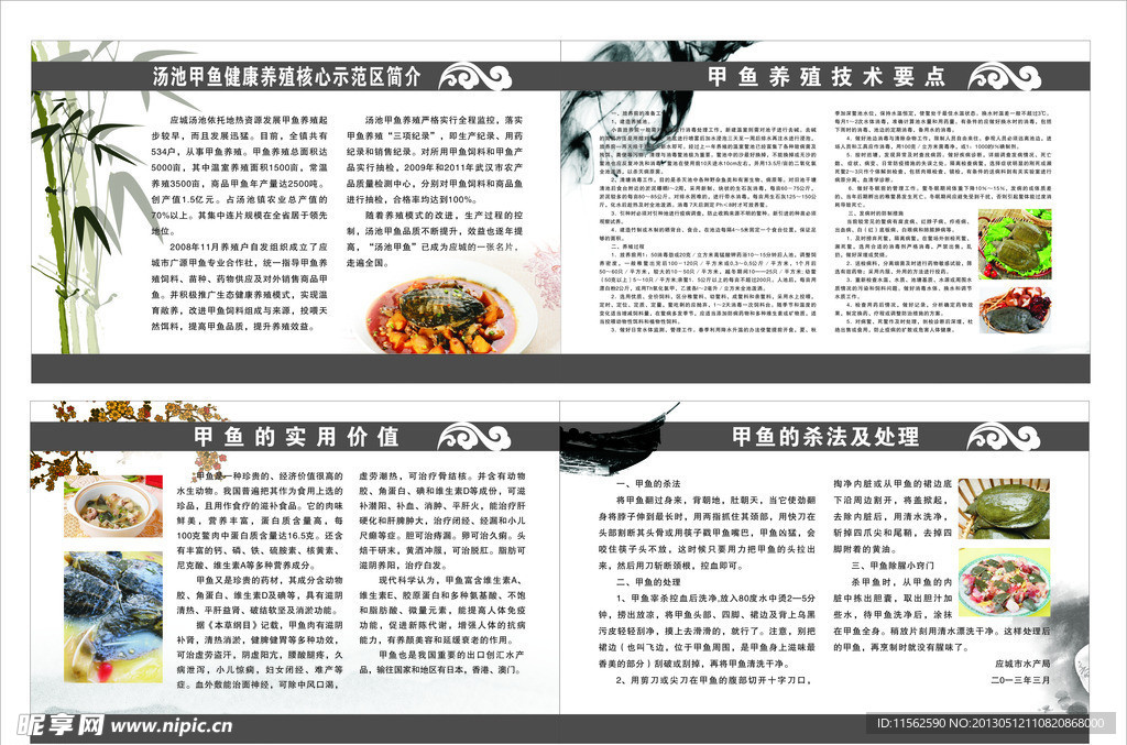 甲鱼养殖基地橱窗展板