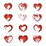 心形肌理效果花纹素材