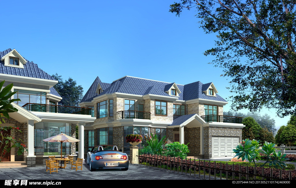 二层别墅施工图带效果