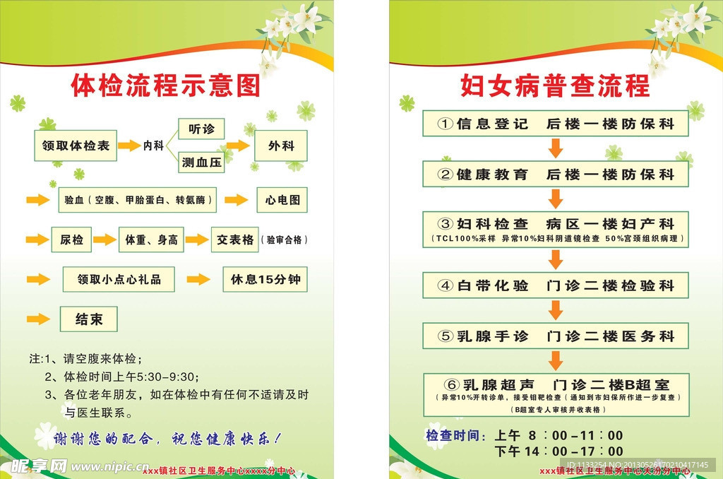 体检示意图妇女病普查