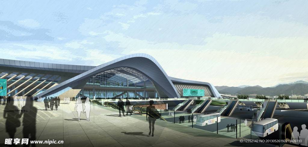 火车站入口正效果图