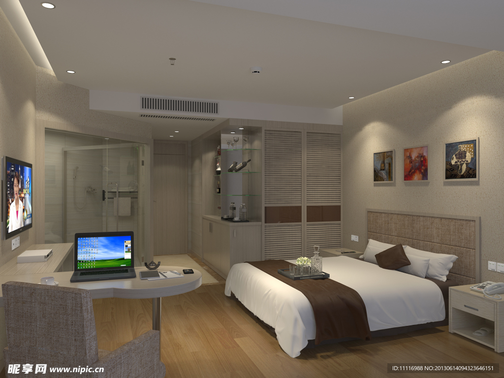 宾馆客房效果图