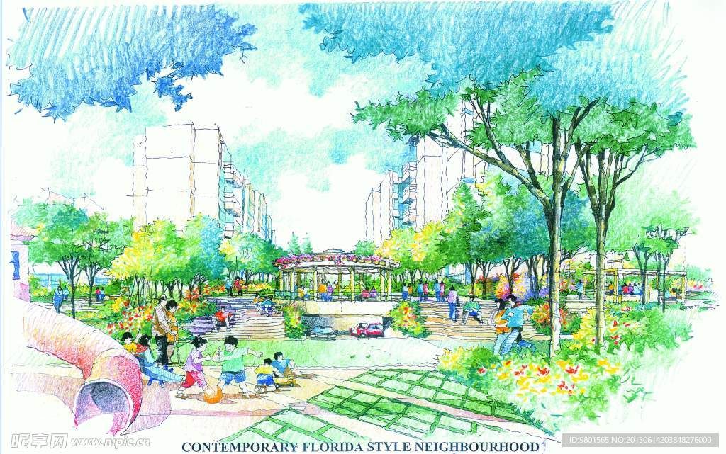 中心活动区效果图