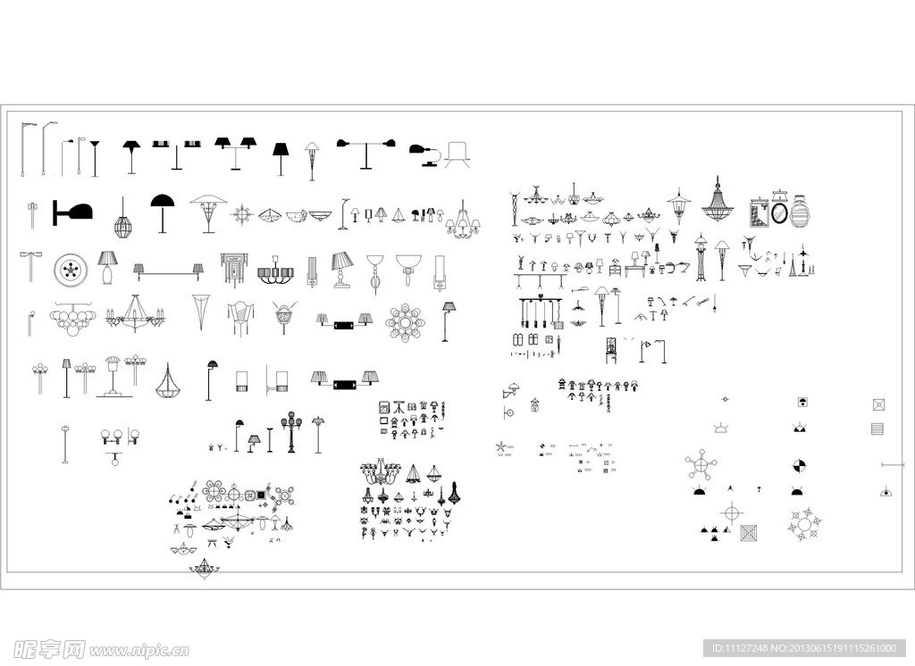 常用CAD图块 灯类