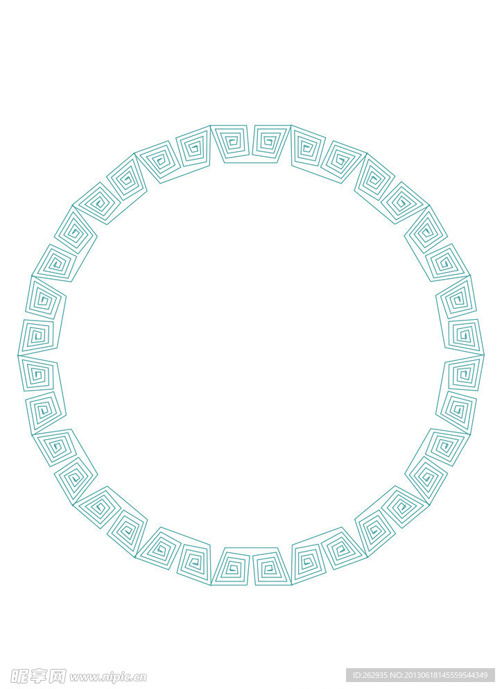 圆形 花纹 边框