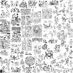 线条人物 小孩 人物