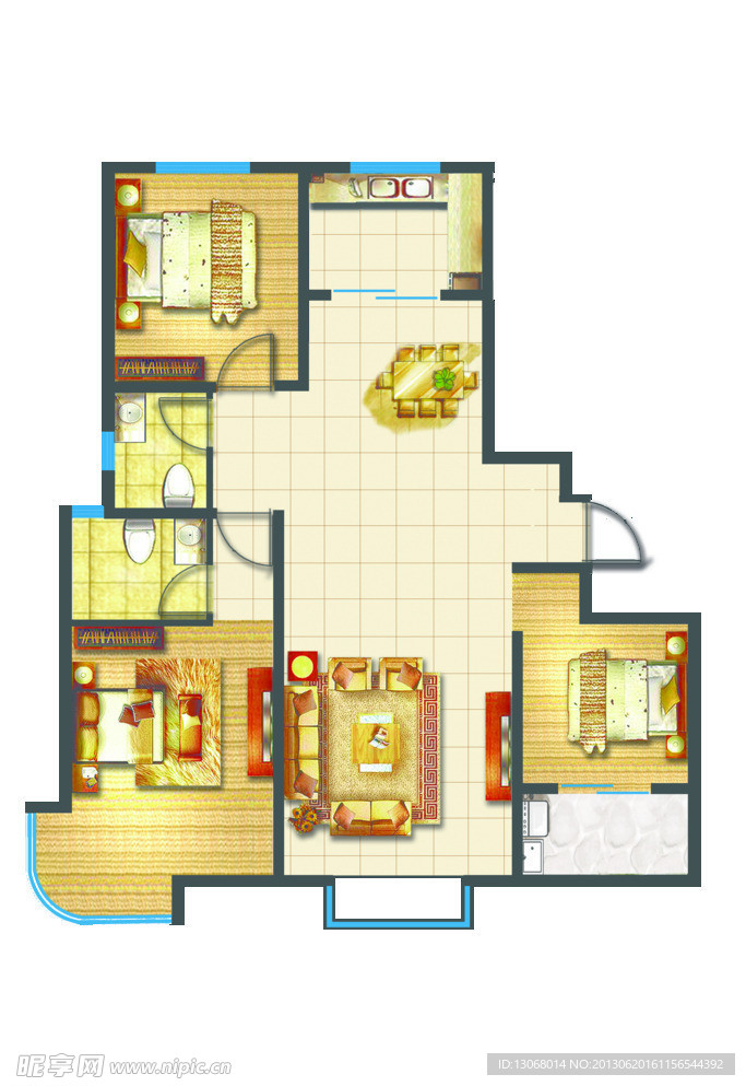 房地产户型图分层