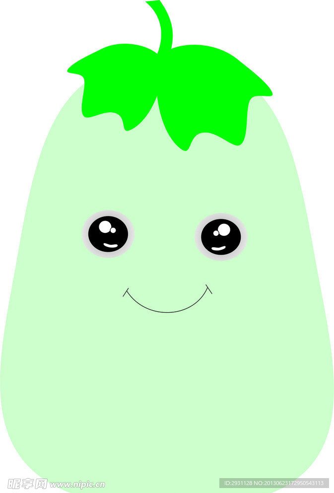 纯手工绘制可爱冬瓜人