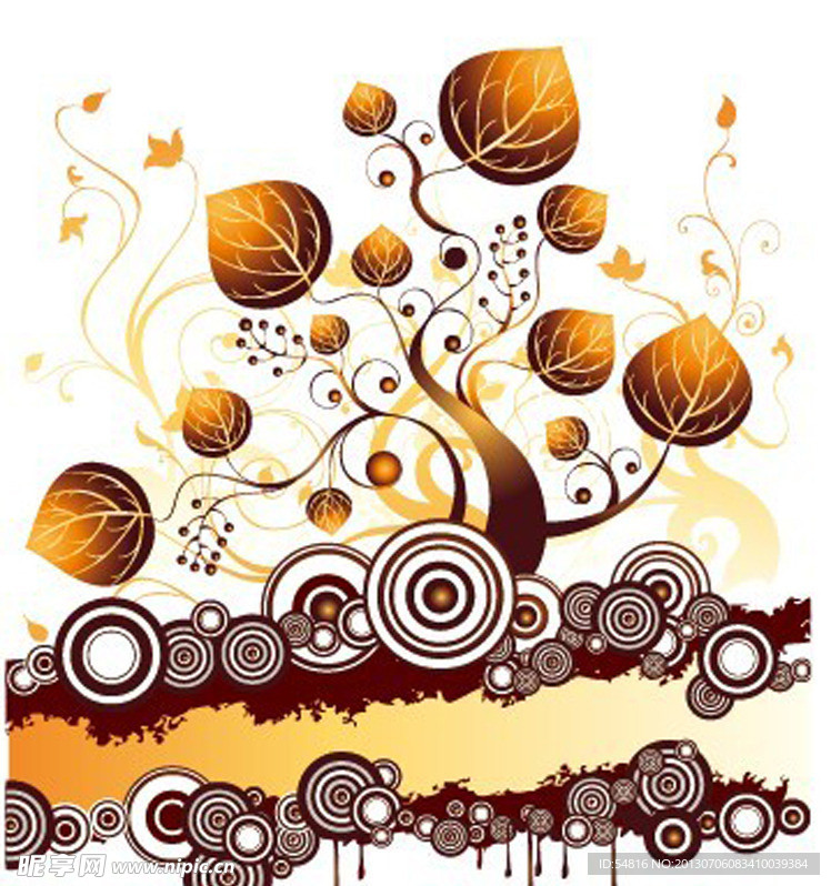 潮流失量花纹背景