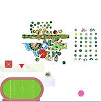 手绘园林植物平面素材