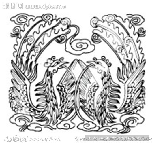 清代吉祥图案凤凰