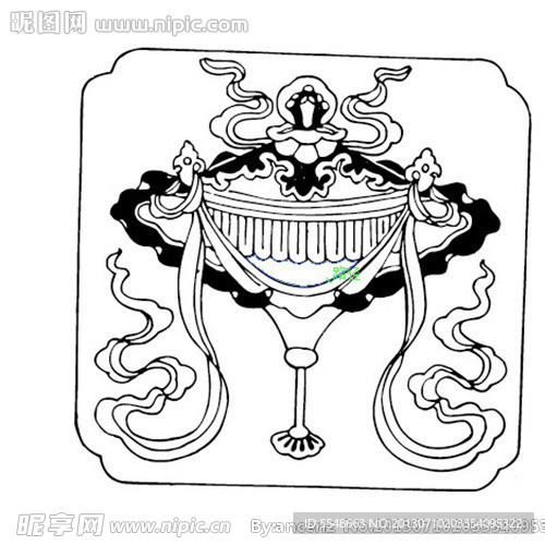 清代吉祥纹样鸾盖