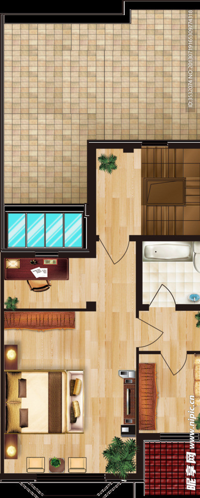 别墅 地产 户型图