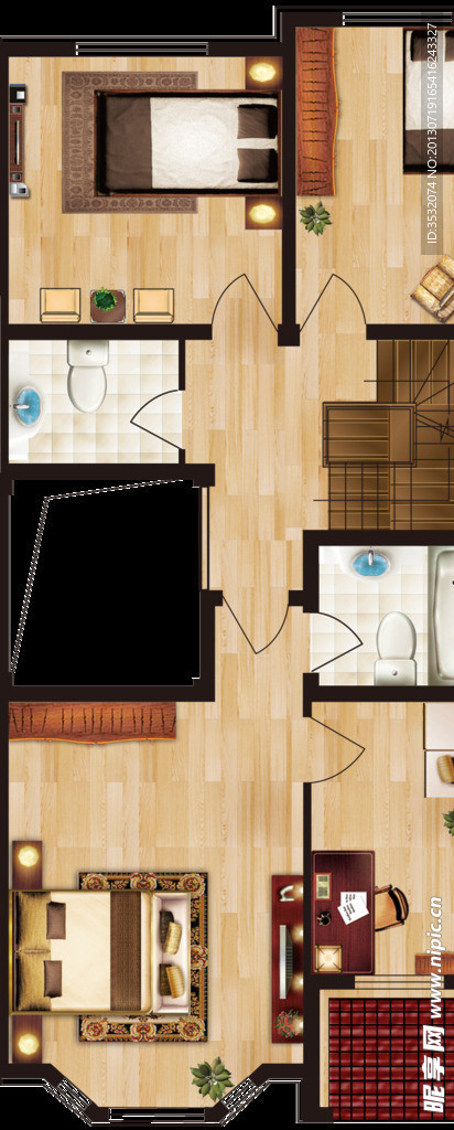 别墅 地产 户型图