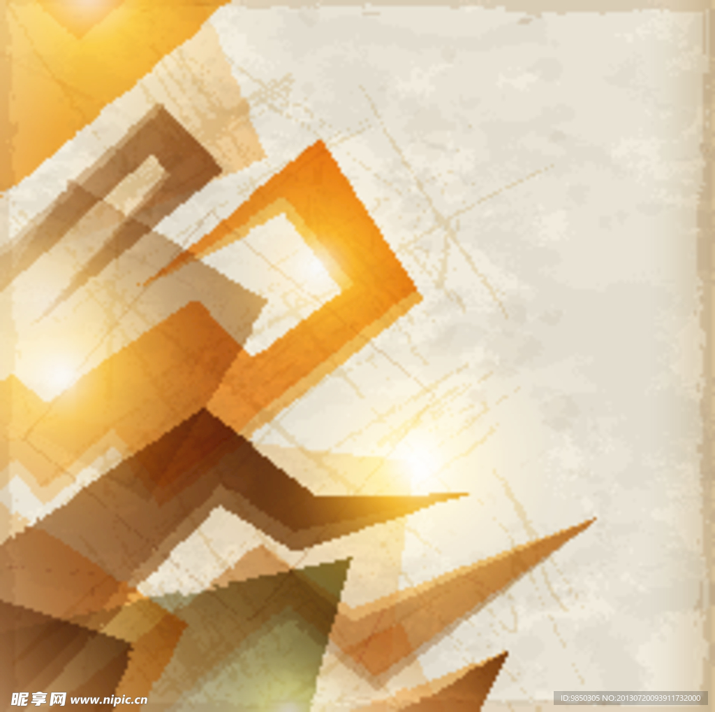 动感立体折角背景