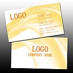 黄色简约现代名片卡片