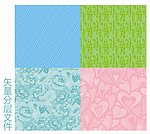 矢量 花朵底纹 花纹