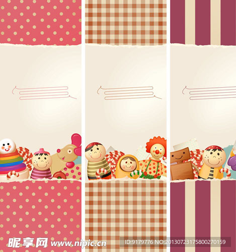 可爱卡通背景矢量图