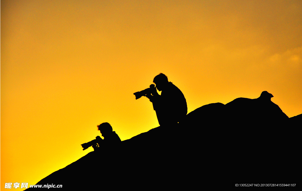 摄影热爱者剪影