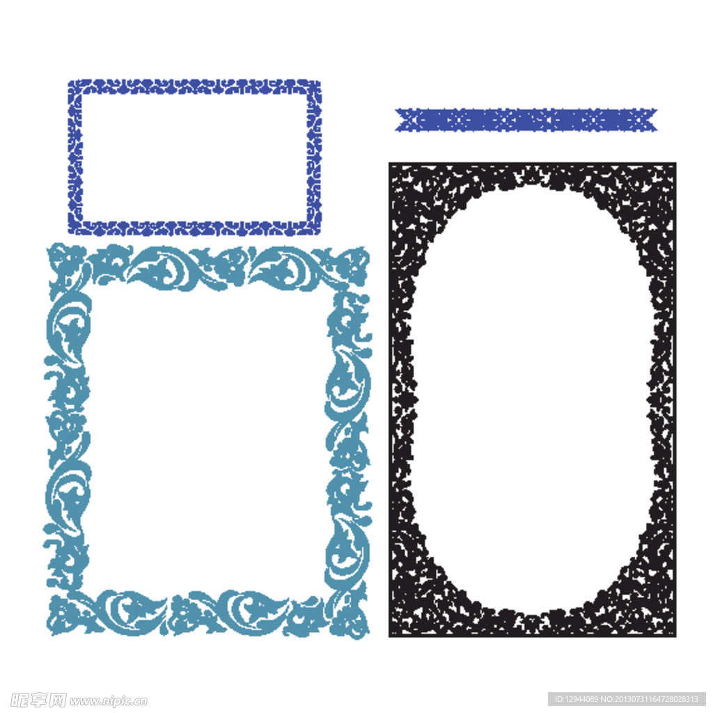 欧式边框花纹装饰