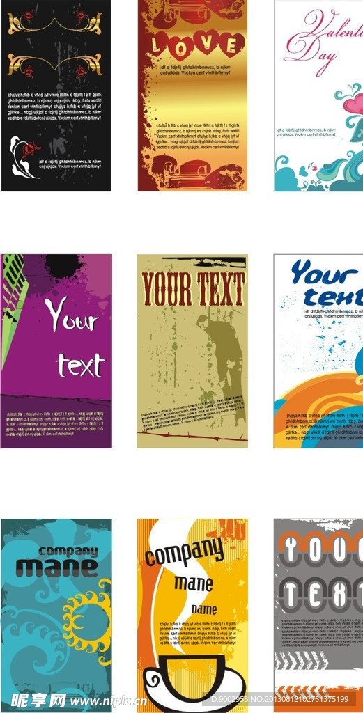 创意彩绘风格名片书签