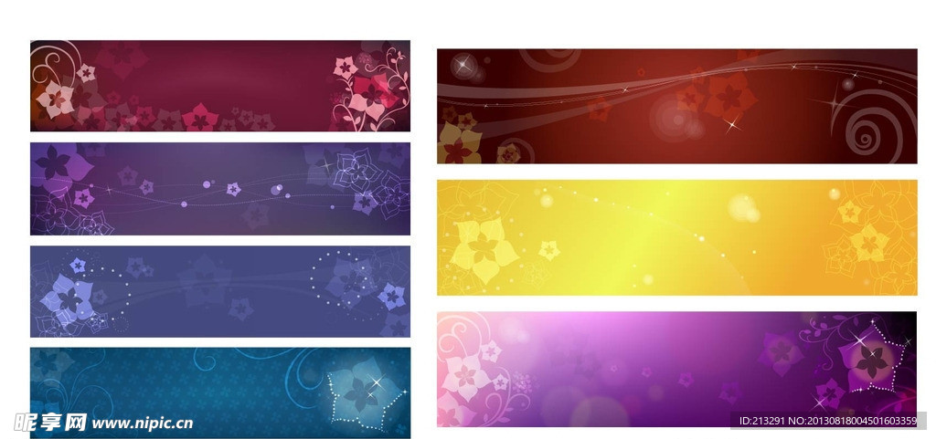 时尚梦幻花纹花朵