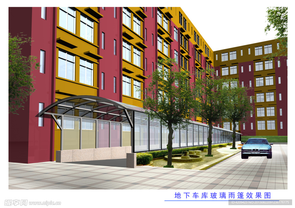 地下车库玻璃雨篷