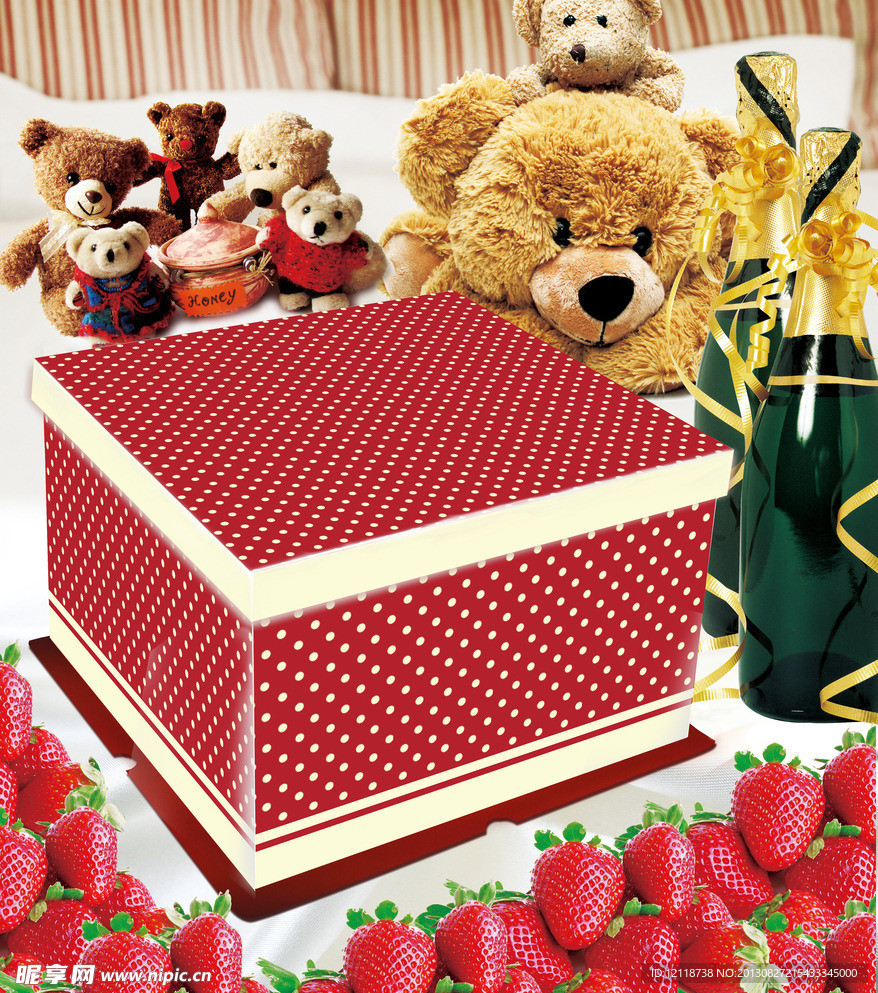 蛋糕盒包装平面图