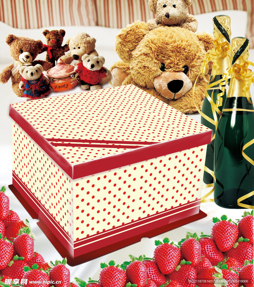 蛋糕盒包装平面图