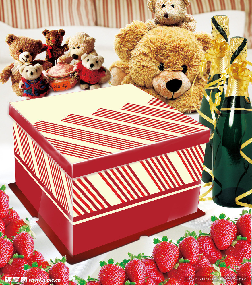 蛋糕盒包装平面图