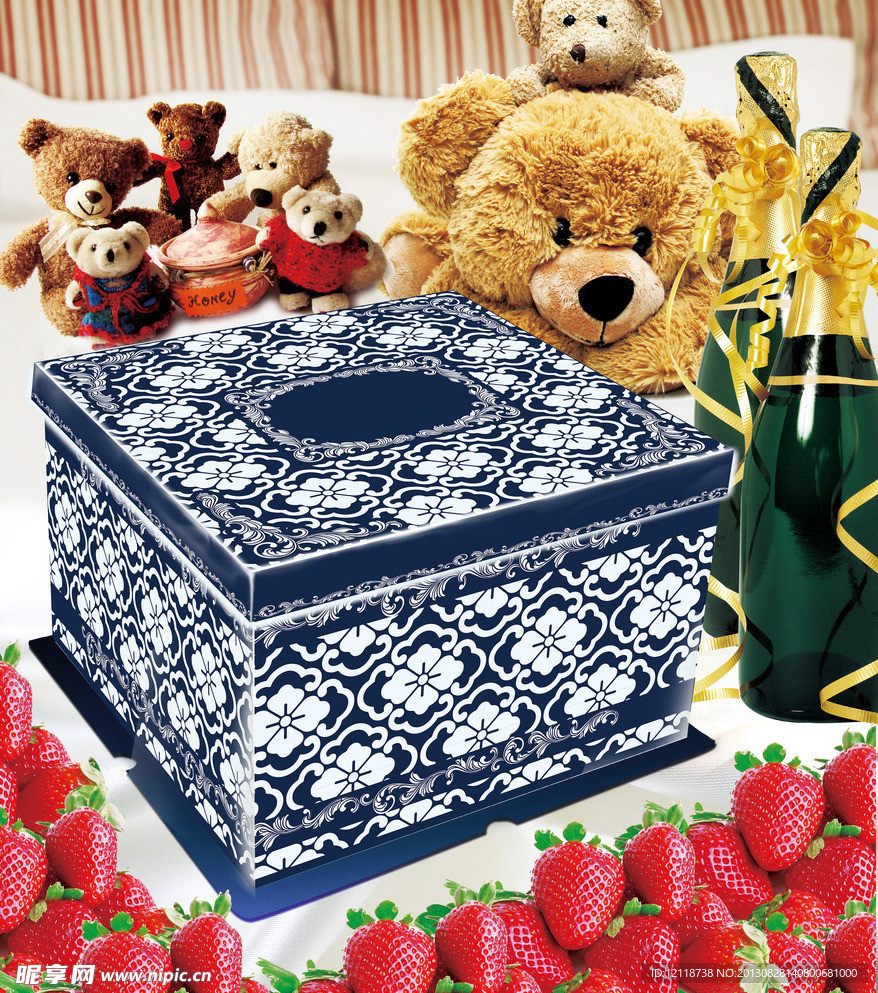 蛋糕盒包装平面图