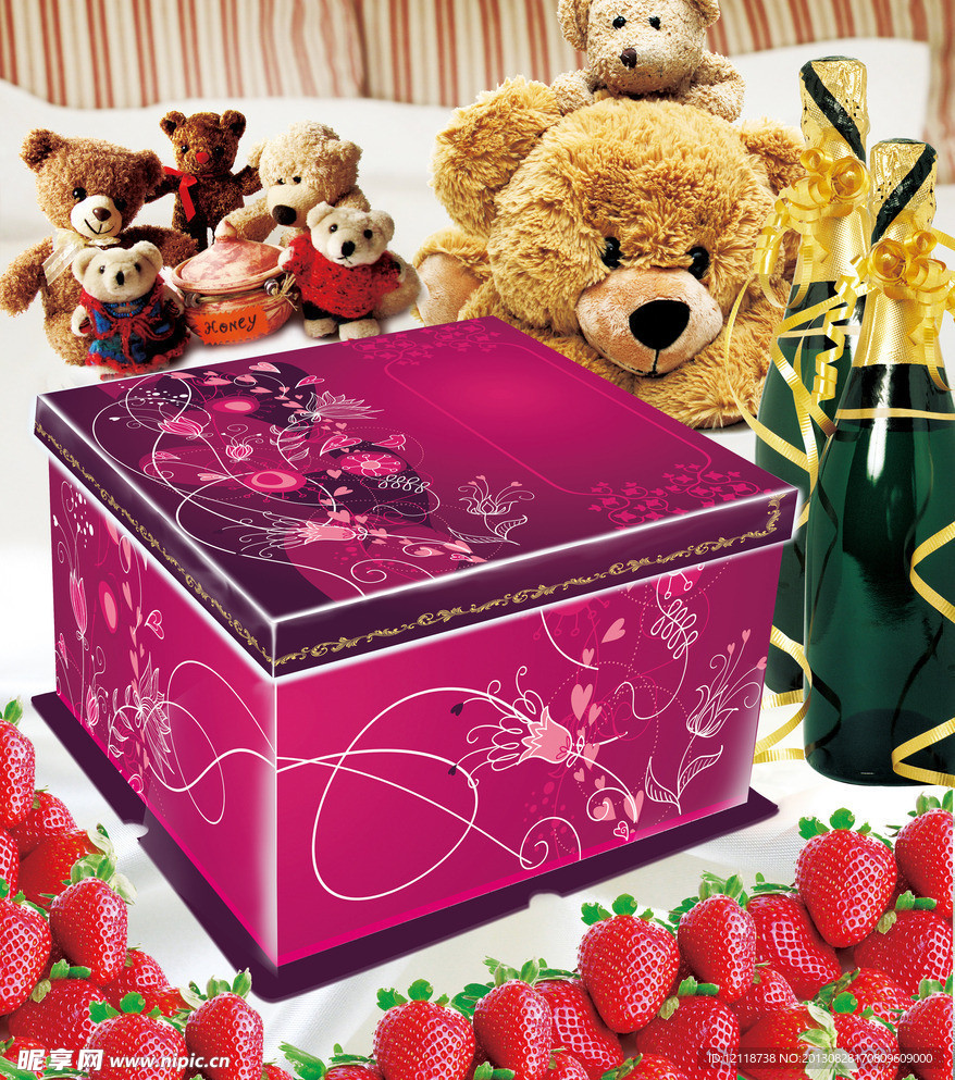 蛋糕盒礼品盒包装（平面图）