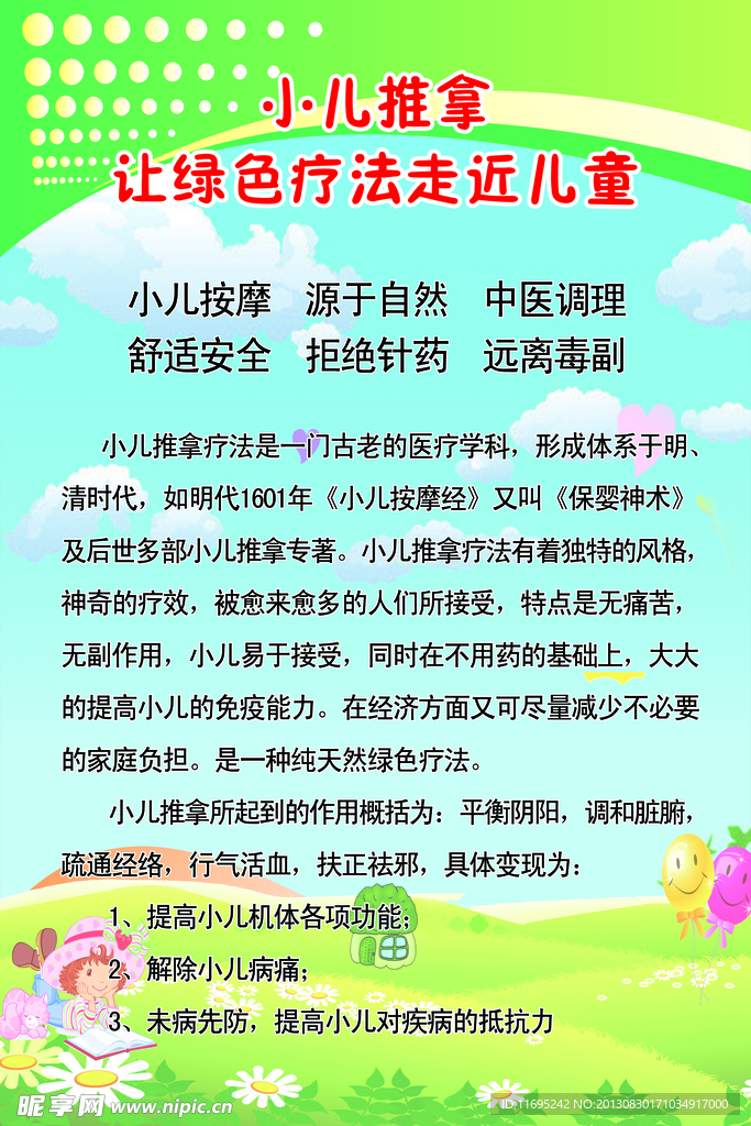 小儿推拿展板