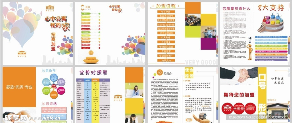 心中公寓加盟手册设计