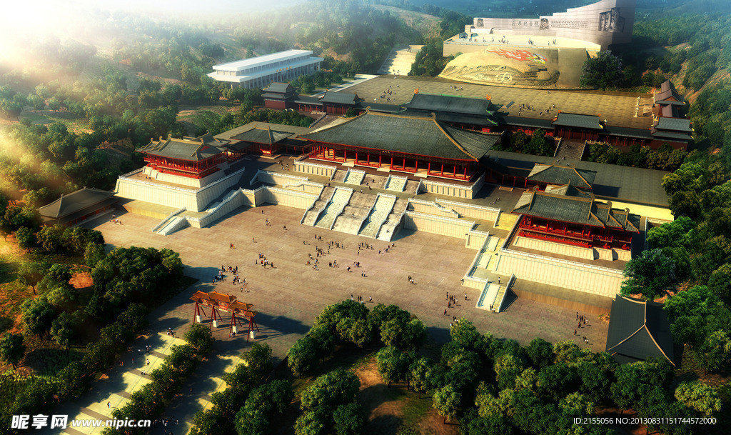 古建博物馆鸟瞰效果图