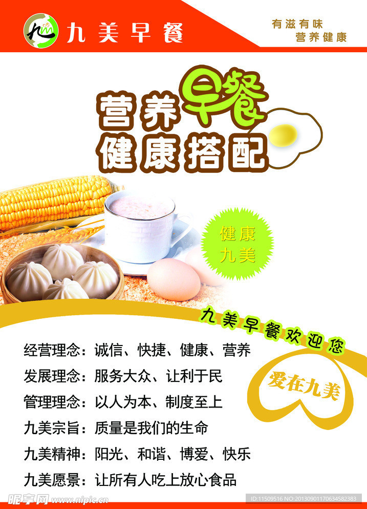 营养早餐海报