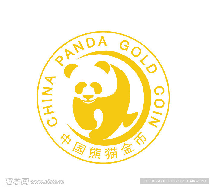 中国金币熊猫logo图案