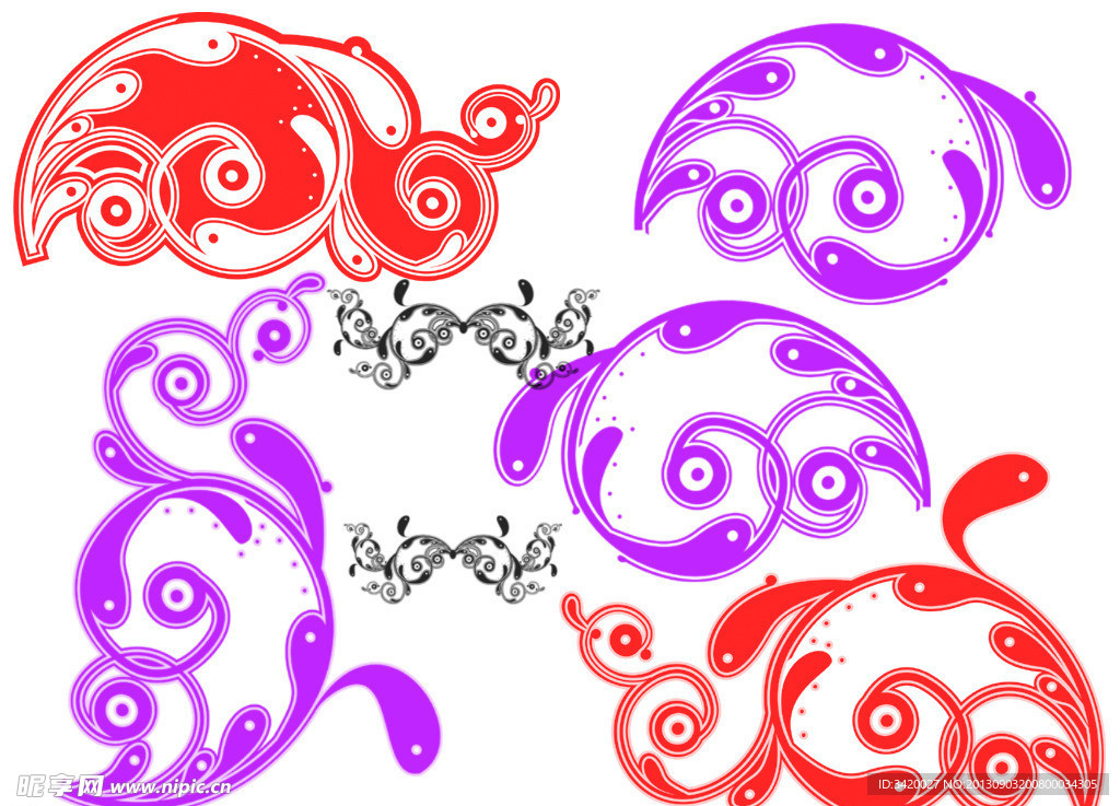 对称的艺术花纹笔刷