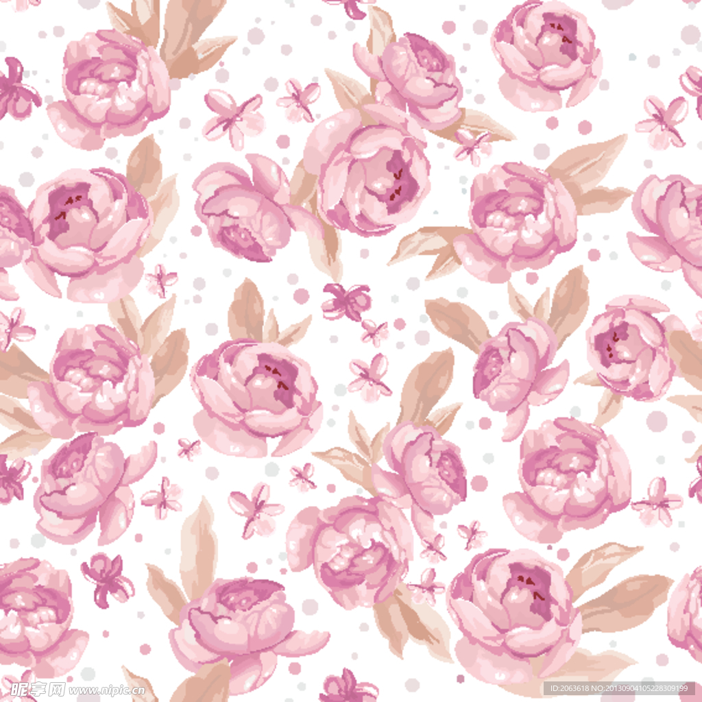 满印底纹 水墨碎花