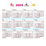 2014PSD日历条