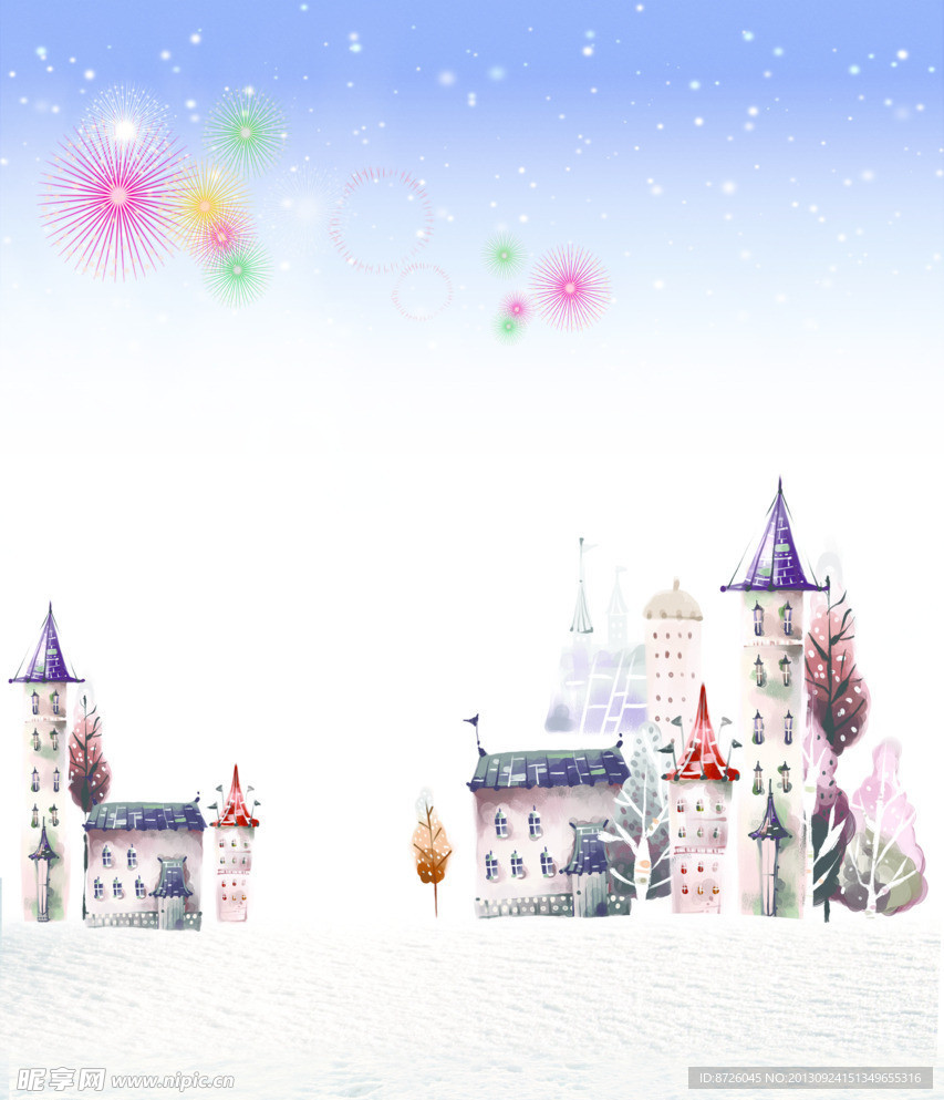 梦幻城堡 移门图案