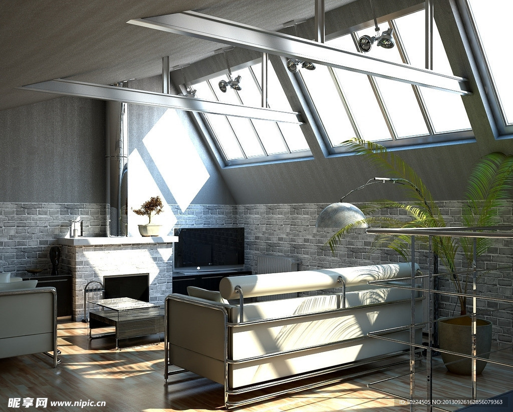 loft办公会客区效