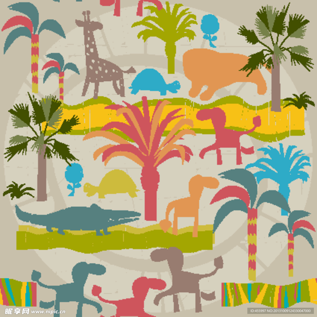 卡通背景 森林背景