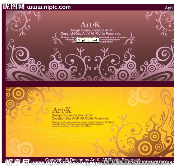 时尚花纹 模板下载